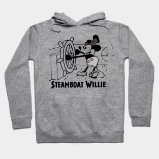 Steamboat Willie Nostalgia - Vintage Animation Print Hoodie